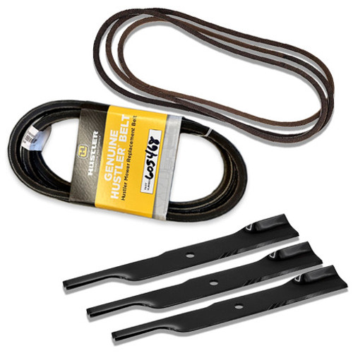 Hustler Fastrak 54" 797696 Blades x3 & Belts Kit OEM (H-F-CW)