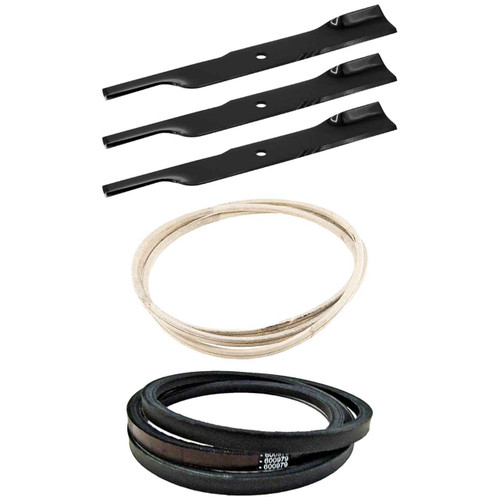 Hustler Fastrak SD 54" Blades x3 & Belts Kit OEM (H-F-CW)