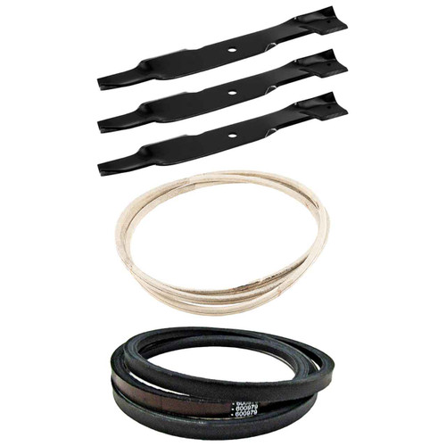 Hustler Fastrak SD 54" Blades x3 & Belts Kit OEM (MUL-F-CW)
