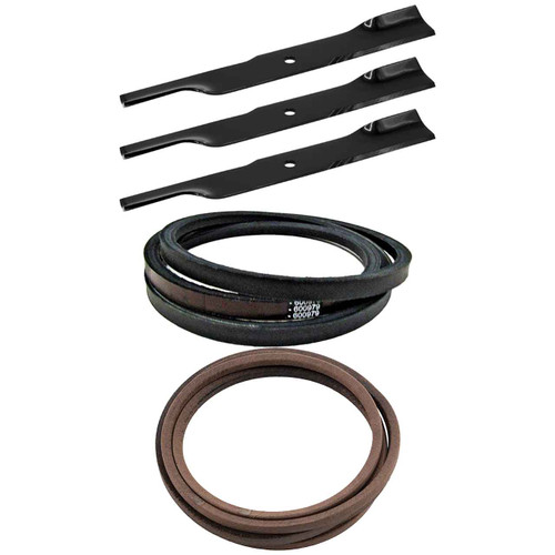 Hustler Fastrak SD 60" Blades x3 & Belts Kit OEM (H-F-CW)