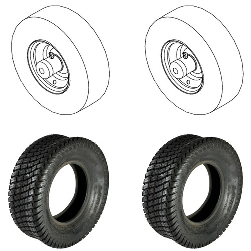 Complete Tire Kit For Super S Hustler Mower Model 943126