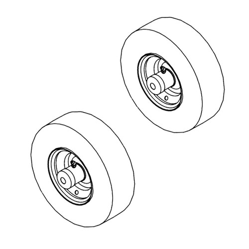Front Tire Kit For Super S Hustler Mower Model 943142 IMAGEN