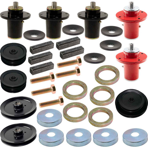 Complete Spindle Kit With Pulleys For Hustler Super 104 104" Model 943225