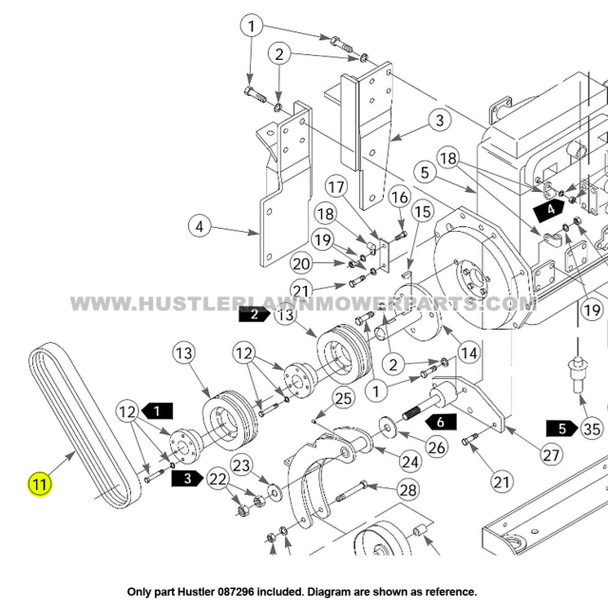 parts lookup Hustler 087296 3v450 Belt OEM diagram parts lookup Hustler 087296 3v450 Belt OEM diagram