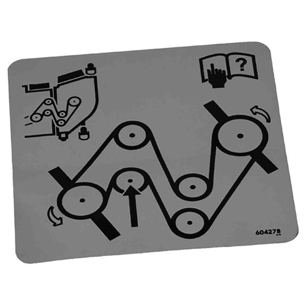 HUSTLER 604278 - DECAL BELT ROUTING - HUSTLER genuine Part Number 604278