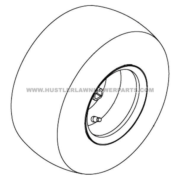 HUSTLER 607809 - TIRE/WHEEL 18X8.50-8 BLK - Image 2