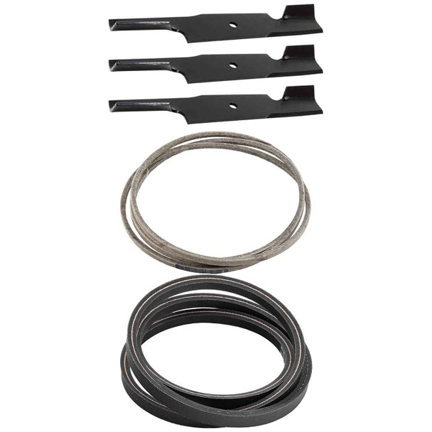 Hustler Raptor 52" Blades x3 & Belts Kit OEM (CAT-F-CW)