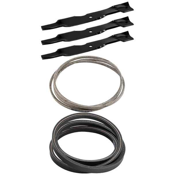 Hustler Raptor 52" Blades x3 & Belts Kit OEM (MUL-F-CW)