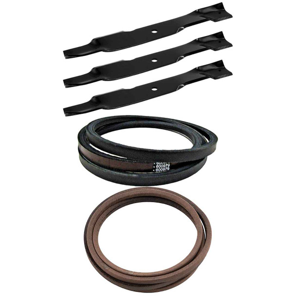 Hustler Fastrak SD 60" Blades x3 & Belts Kit OEM (MUL-F-CW)