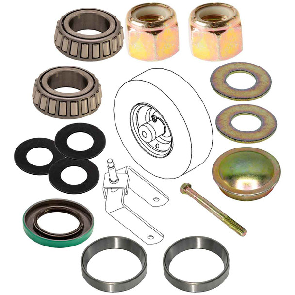 Fork Kit Bearing With Fork - Hardware and Tire Assy For Hustler Super S 48-52"