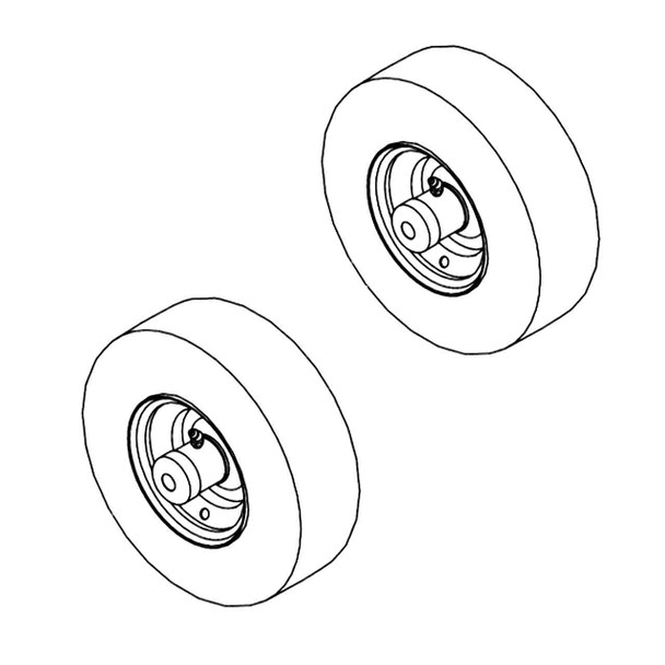 Front Tire Kit For Super S Hustler Mower Model 943142 IMAGEN