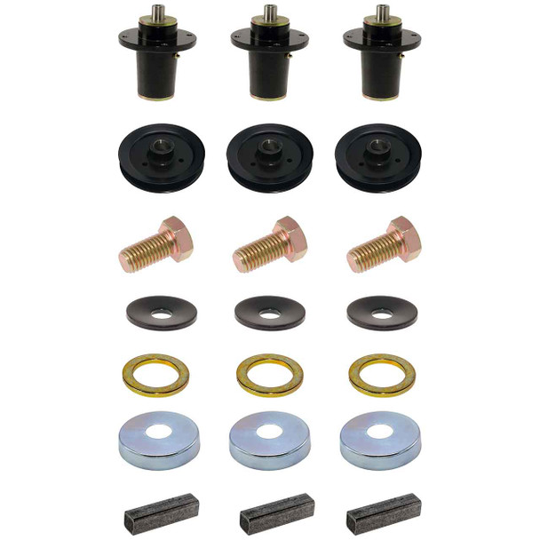 Complete Spindle Kit With Pulleys For Hustler Hustler Super S 52" Model 943134