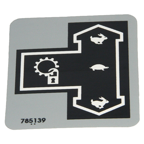 HUSTLER 785139 - DECAL STEERING L.S. - Image 1