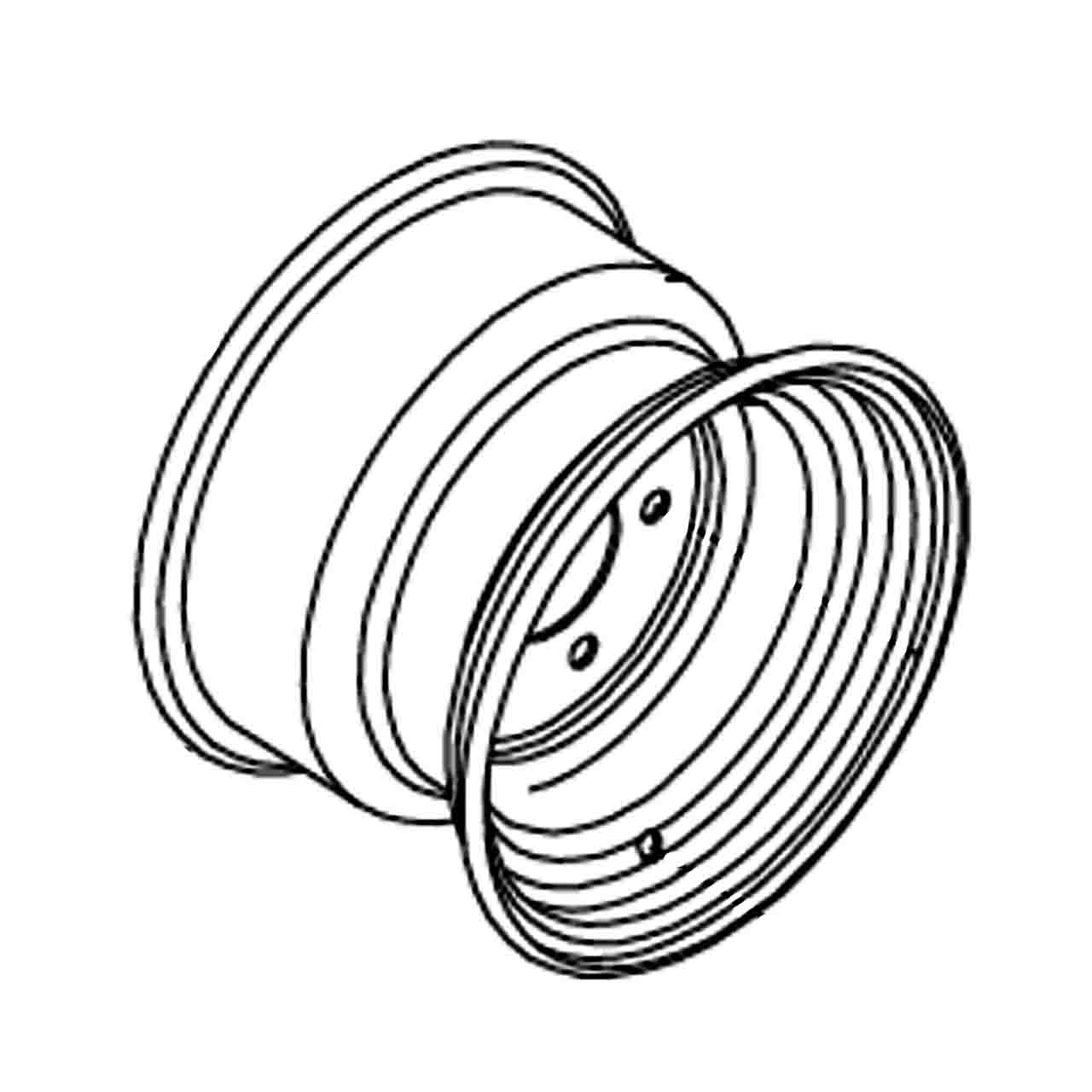 601613 - WHEEL 10X7.00 5X4.5 SLV - HUSTLER Genuine Part