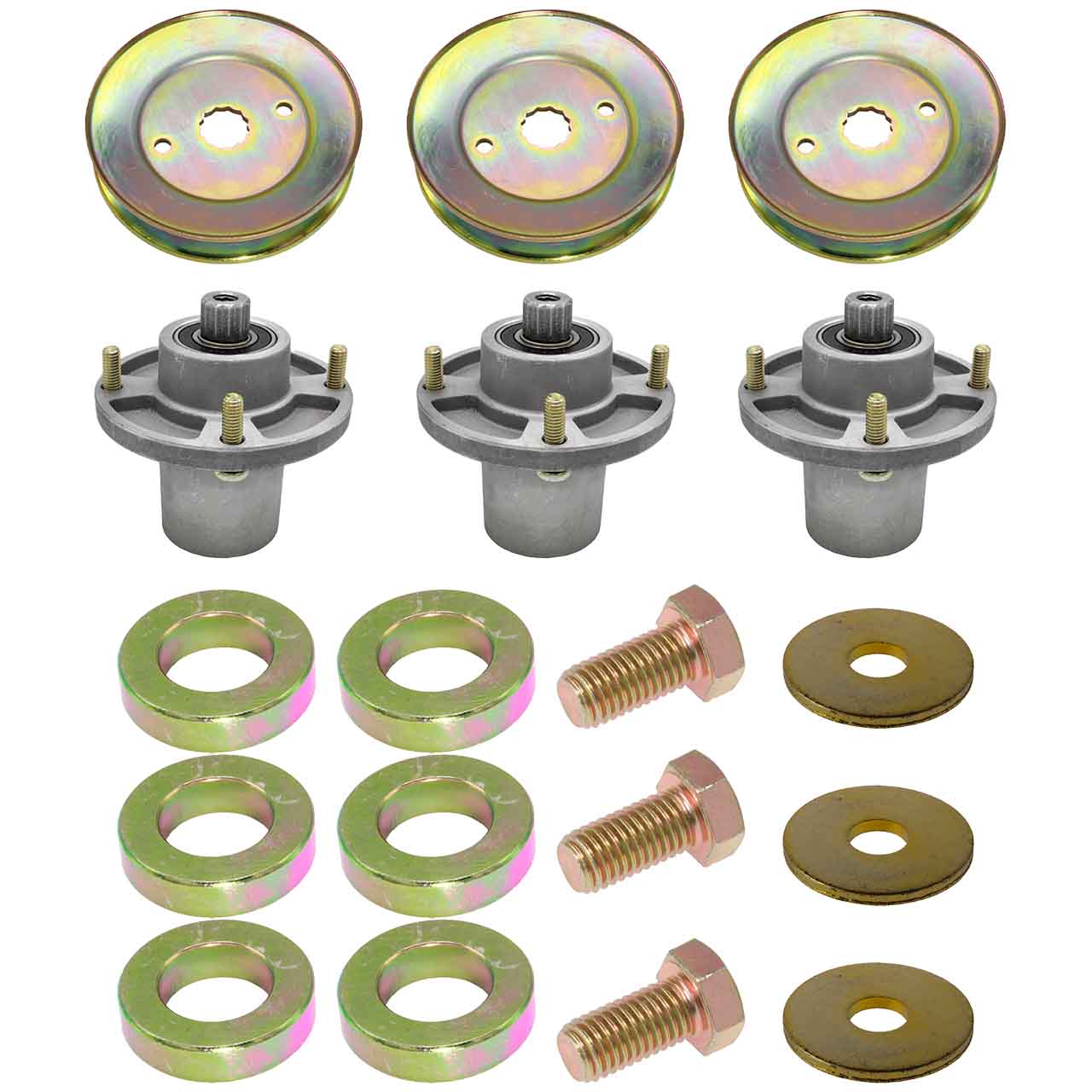 Complete Spindle Kit With Pulleys For Hustler Raptor XD 48