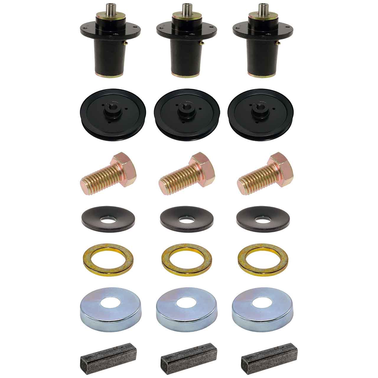 スギ　オーダー Complete Spindle Kit With Pulleys For Hustler Super Z 66