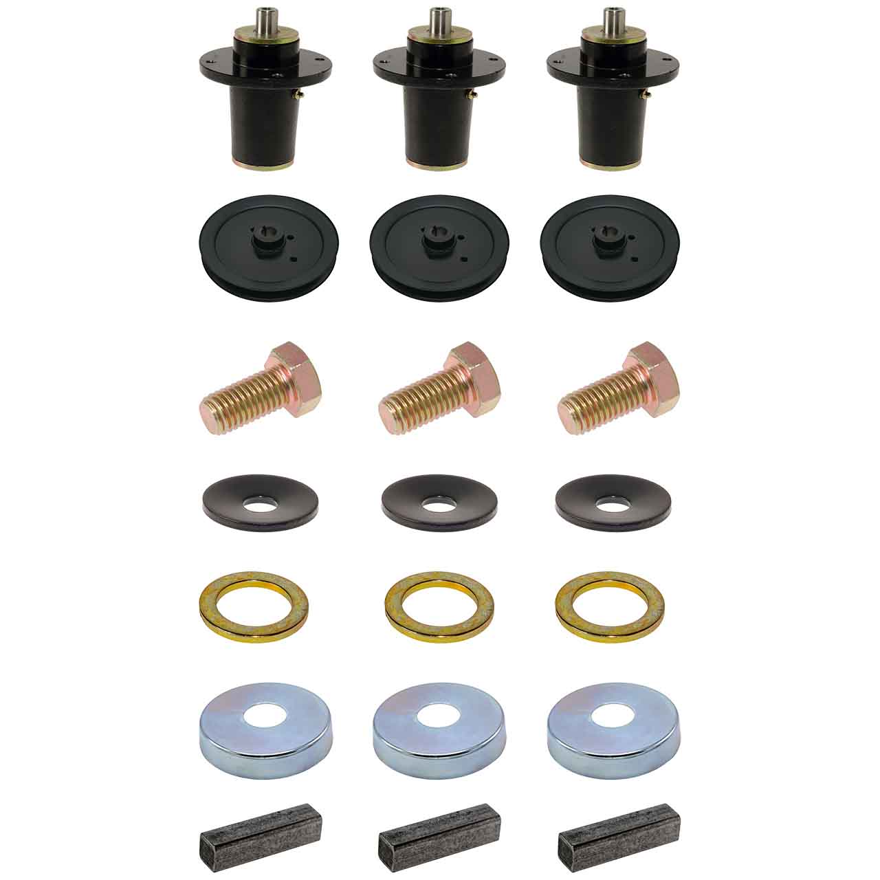 Complete Spindle Kit With Pulleys For Hustler Super Z 72