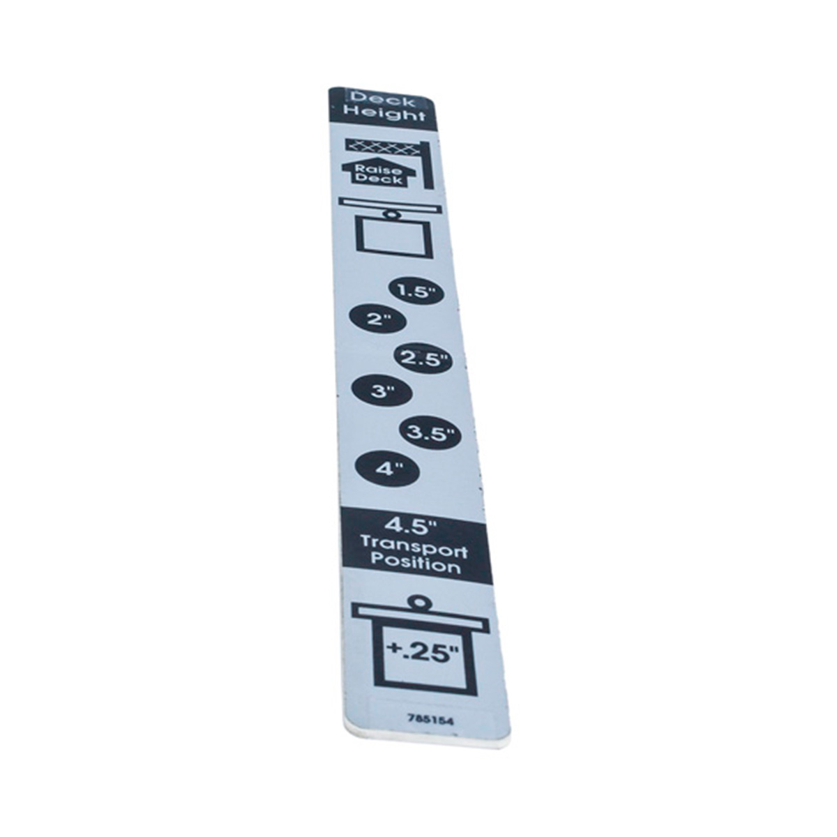 HUSTLER 785154 DECAL DECK HEIGHT - Genuine Part