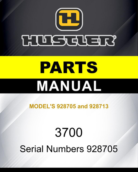 Hustler 3700 SN 928705 parts manual Hustler Lawnmower Parts