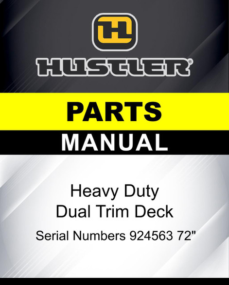 Hustler Heavy Duty Dual Trim Deck SN 924563 72