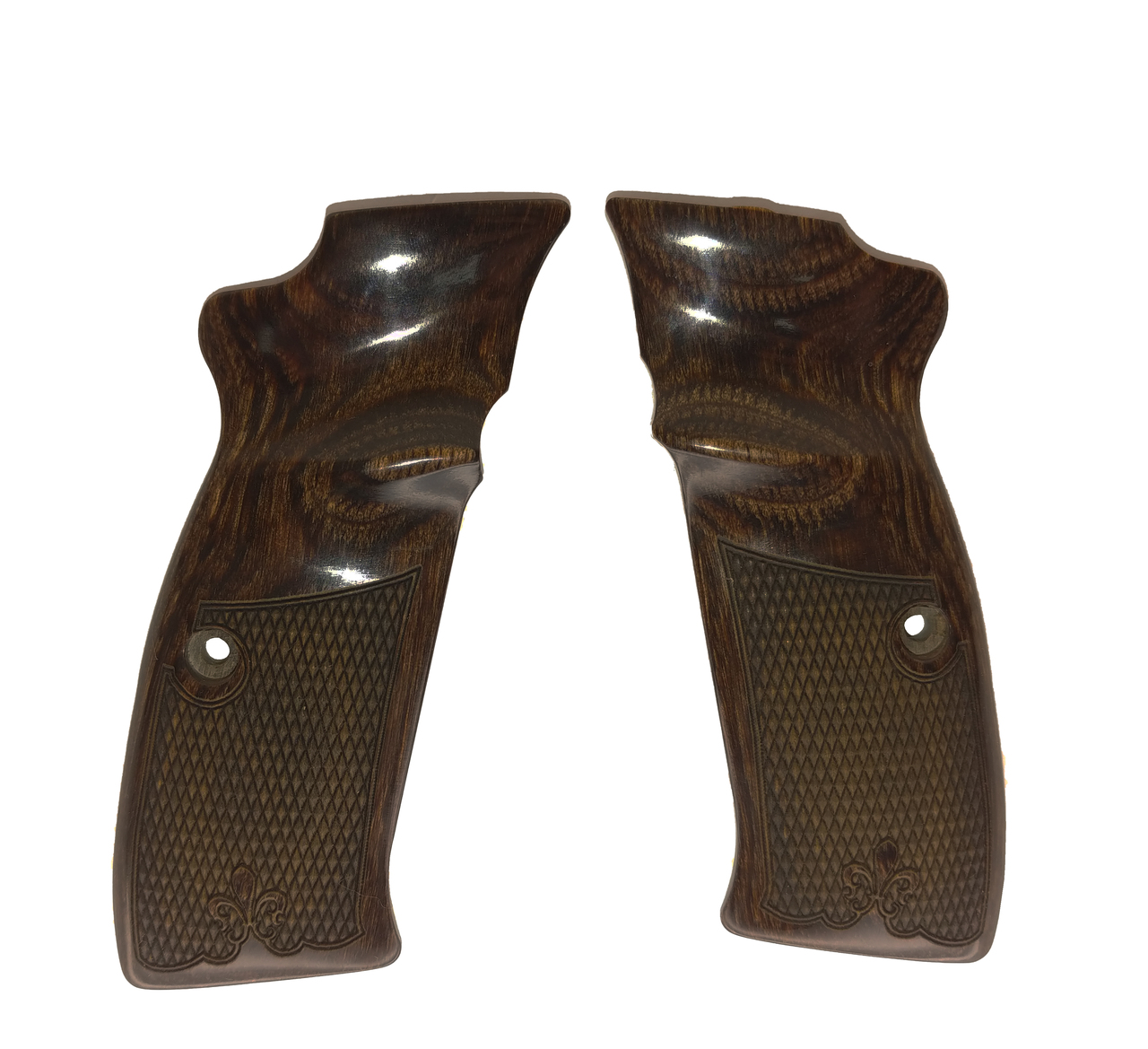 Altamont CZ 75 Super Walnut Fleur-de-Lis Checkered Ultima Panel Grips