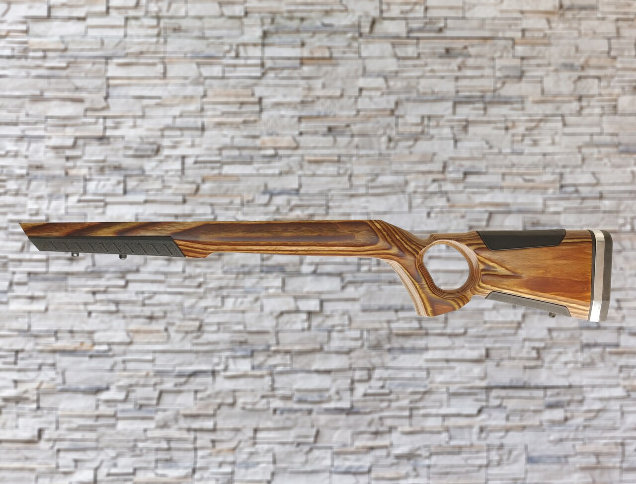 At One Thumbhole Nutmeg Stock Savage 93E/R/MKII  Bull Barrel Rifle