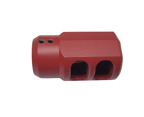 Pike Arms Red 1/2x28 TPI M110 .22LR Muzzle Brake Flash Hider for .920" Bull Barrels