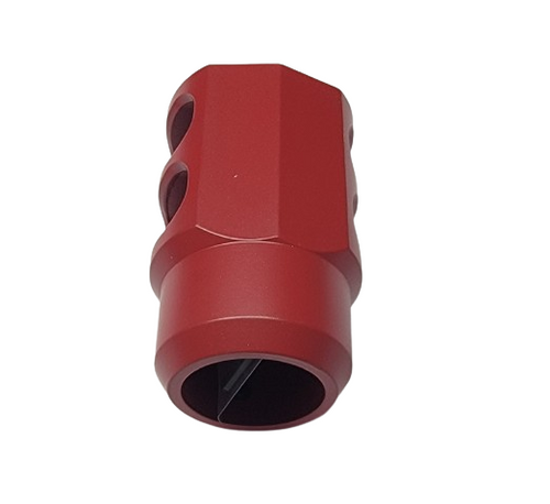 Pike Arms Red 1/2x28 TPI M110 .22LR Muzzle Brake Flash Hider for .920" Bull Barrels