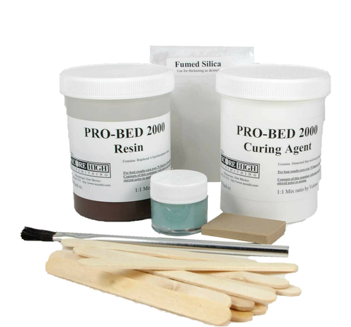 Score High 8oz Brown Pro-Bed 2000 Complete Epoxy Rifle Stock Bedding Kit