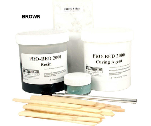 Score High 16oz Brown Pro-Bed 2000 Complete Epoxy Bedding System Large Kit