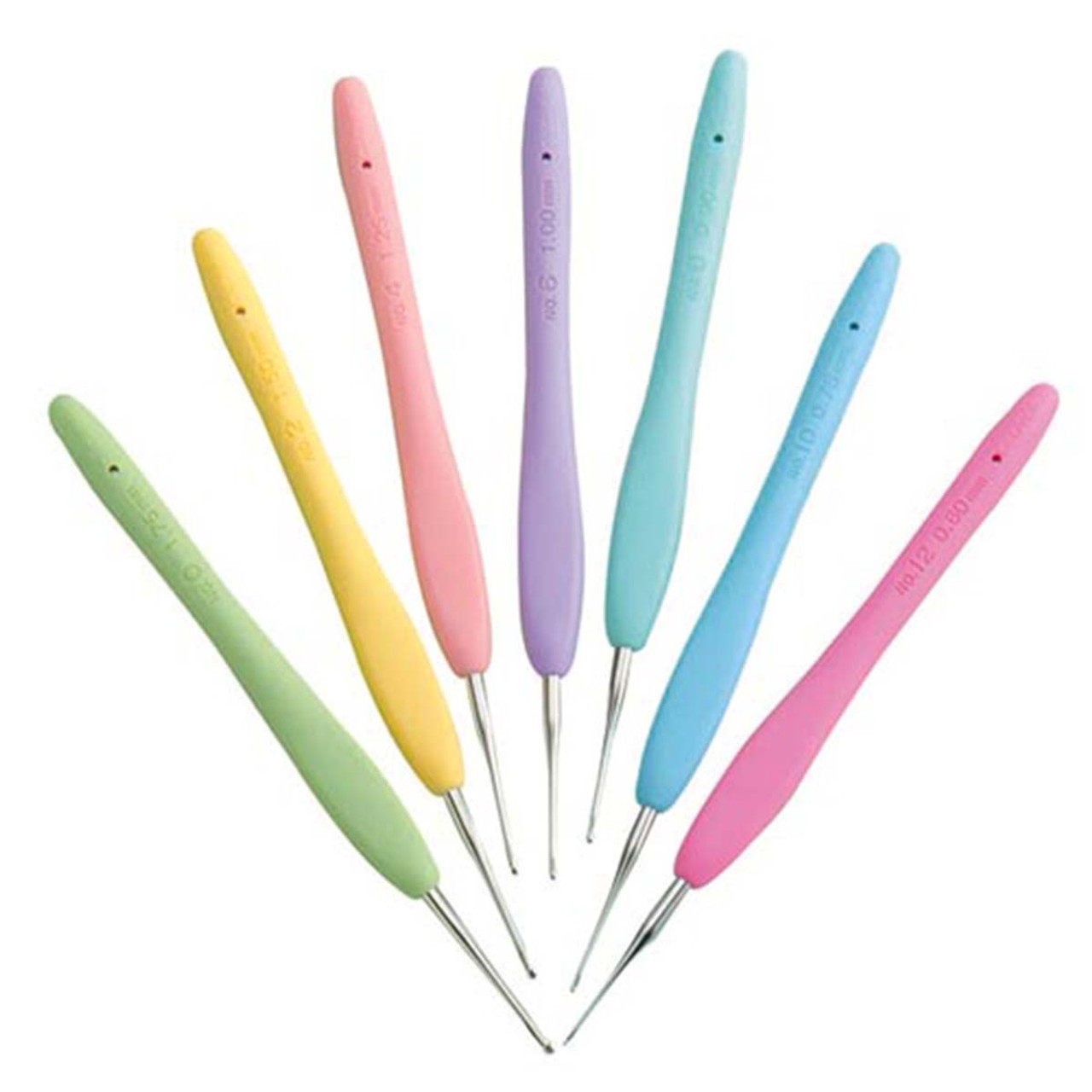 Clover Amour Steel - Set of 7 Crochet Hooks