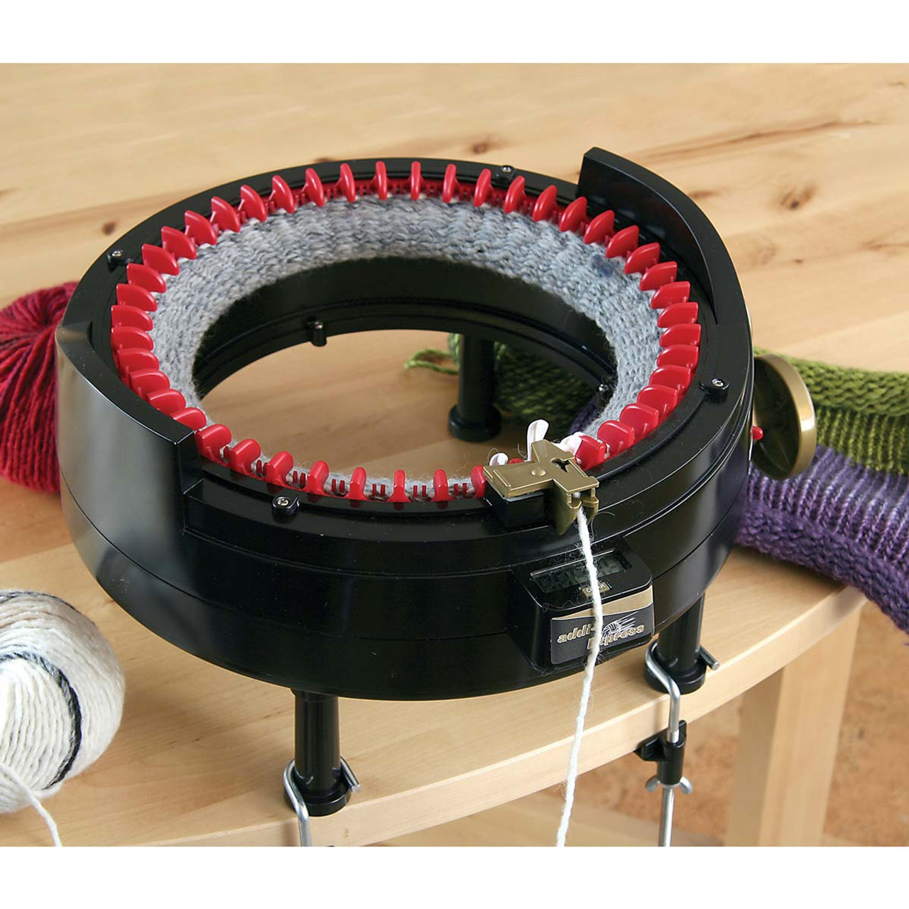  Addi Egg-Cord Knitting Machine, Black Red, One Size