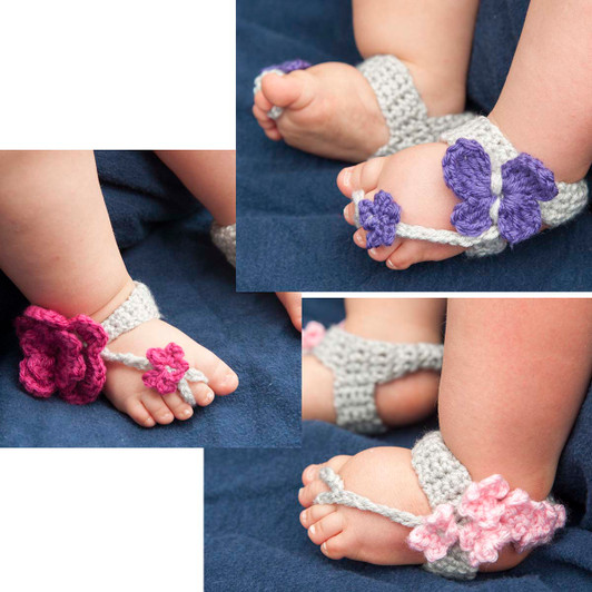 Baby barefoot 2024 sandals pattern free