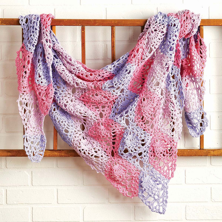 Willow Yarns Rose Shawl Crochet Pattern