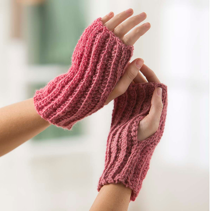 Ruby Ribbed Mitts Crochet Pattern Free Download