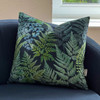 Luxury Super Soft Velvet Cushion - Ferns Floral - Available in 3 Sizes, Square and Rectangular