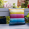 Water Resistant Garden Cushion - Pixel Stripes