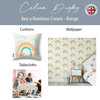 Children's Booster Cushions - Bee a Rainbow Cream