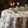 Luxury Christmas Linen-Like Tablecloth - Mistletoe White - Available in 7 Sizes