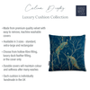 Luxury Super Soft Velvet Cushion - Peacock Pacific Blue - Available in 2 Sizes