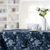 Celina Digby Luxury Eco-Friendly Recycled Linen-Like Fabric Tablecloth -  Cecylia Navy - Available in 6 Sizes
