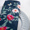 Celina Digby Luxury Eco-Friendly Recycled Linen-Like Fabric Napkin Set - Rose Garden Navy - (38 x 38cm)