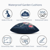 Water Resistant Garden Cushion - Rose Garden Navy