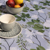 Outdoor Garden Water Resistant Tablecloth AVAILABLE IN 7 SIZES - Optional Centre Hole for Parasol -  Magnolia Grey Floral