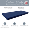 Water Resistant Seat Pad for Garden Outdoor Bench - Double-Sided Plain Navy Blue (Available in 2-Seater or 3-Seater Size) BENCH NOT INCLUDED