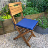 Set of 2 Water Resistant Garden Seat Pads - Navy Blue  (Available in 3 Sizes)
