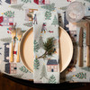 Luxury Linen-Feel Christmas Napkins - Snowy Day (38cm) Available in Set of 4 or 6