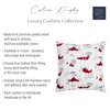 Luxury Christmas Velvet Cushion - Winter Village - Available in 2 Sizes