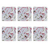 Luxury Linen-Feel Christmas Napkins - Robin & Berries Light Grey (38cm) Available in Set of 4 or 6