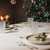Celina Digby Luxury Christmas Stonewashed 100% Linen Tablecloth - Available in 7 Sizes - IVORY (off white)